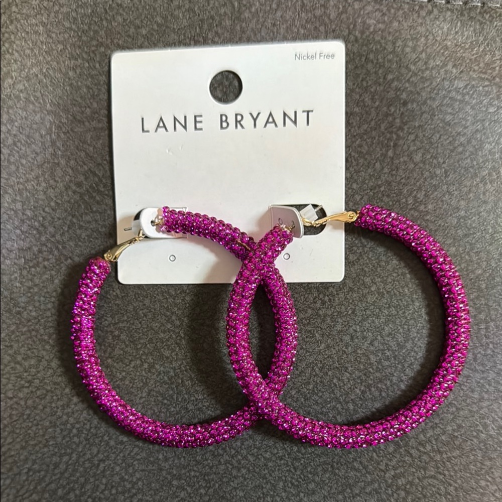 Lane Bryant Pink Hoop Earrings
